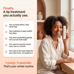 Finally, a lip treatment you actually use — one pump, three seconds