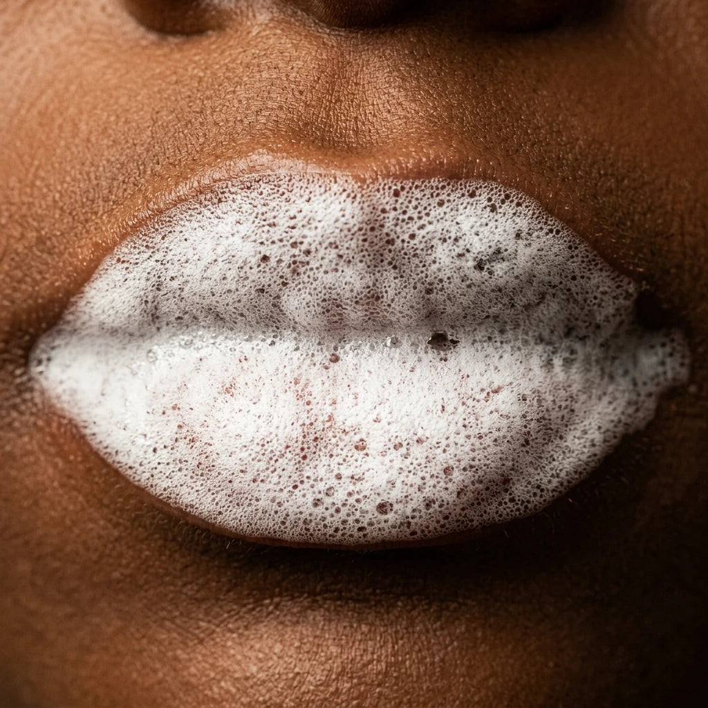 Étape 2 — masser doucement la mousse